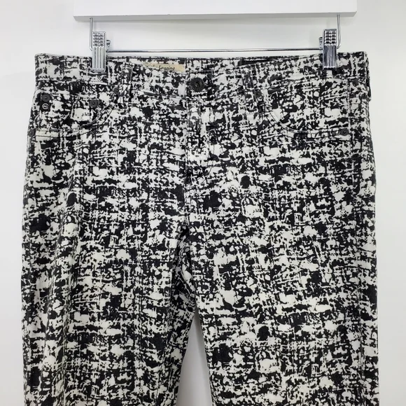 AG Adriano Goldschmied The Legging Super Skinny Jeans White Abstract Print - Picture 2 of 9